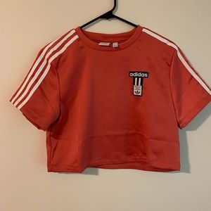 Adidas cropped athletic material shirt